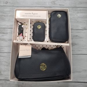 Nanette Lepore Vegan Leather Purse Tech Case Crossbody Bag NEW Gold Chic